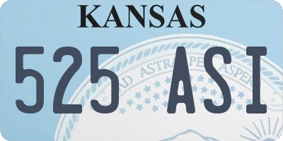 KS license plate 525ASI
