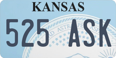 KS license plate 525ASK