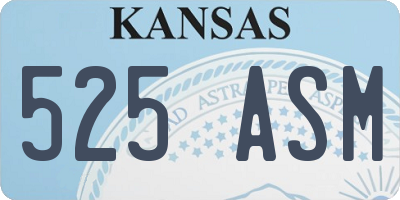 KS license plate 525ASM