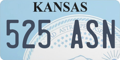 KS license plate 525ASN