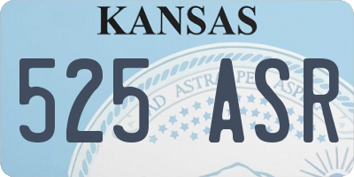 KS license plate 525ASR