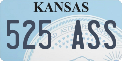 KS license plate 525ASS
