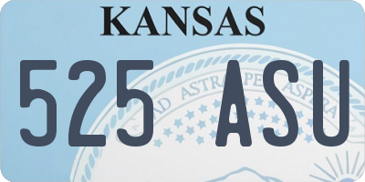 KS license plate 525ASU