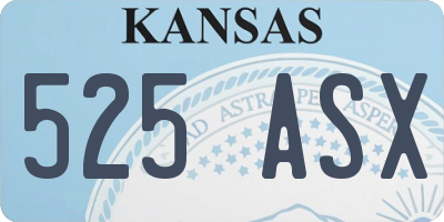 KS license plate 525ASX