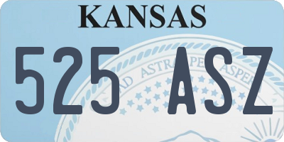 KS license plate 525ASZ
