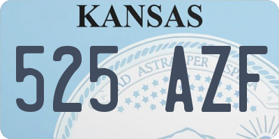 KS license plate 525AZF