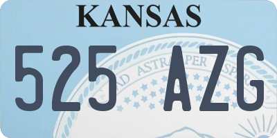 KS license plate 525AZG