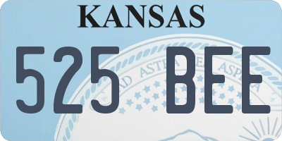 KS license plate 525BEE