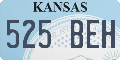 KS license plate 525BEH