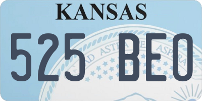 KS license plate 525BEO