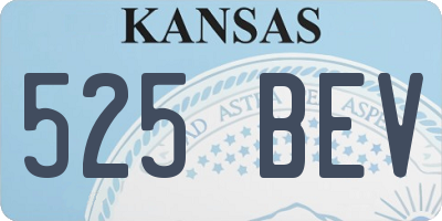 KS license plate 525BEV