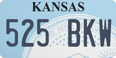 KS license plate 525BKW