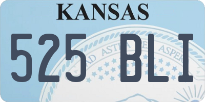 KS license plate 525BLI