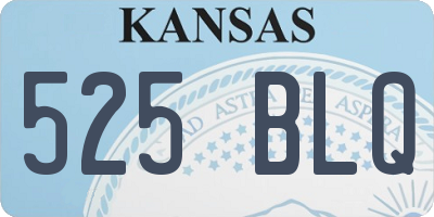 KS license plate 525BLQ