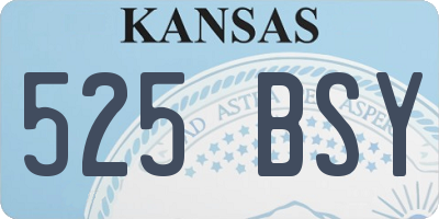 KS license plate 525BSY