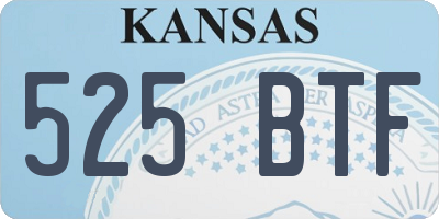 KS license plate 525BTF