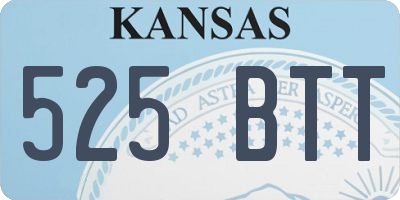 KS license plate 525BTT