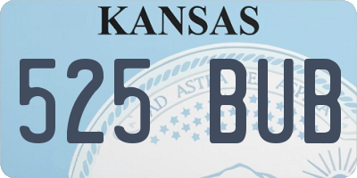 KS license plate 525BUB