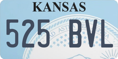 KS license plate 525BVL