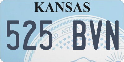 KS license plate 525BVN