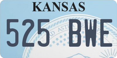 KS license plate 525BWE