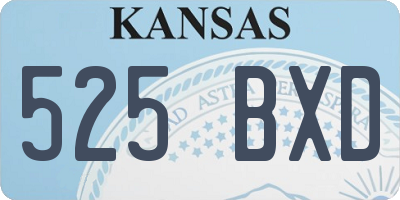 KS license plate 525BXD