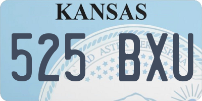 KS license plate 525BXU