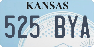 KS license plate 525BYA