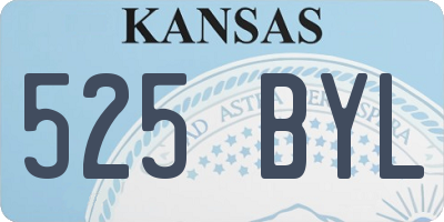 KS license plate 525BYL