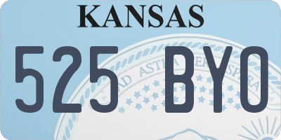 KS license plate 525BYO