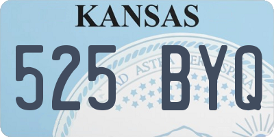 KS license plate 525BYQ