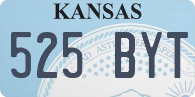 KS license plate 525BYT