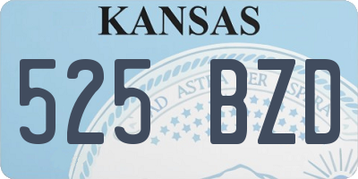 KS license plate 525BZD