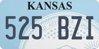 KS license plate 525BZI