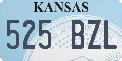KS license plate 525BZL