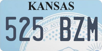 KS license plate 525BZM