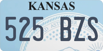 KS license plate 525BZS