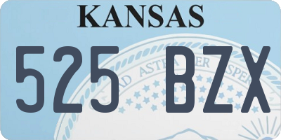 KS license plate 525BZX