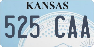 KS license plate 525CAA