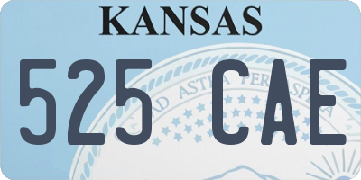 KS license plate 525CAE