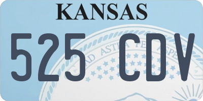 KS license plate 525CDV