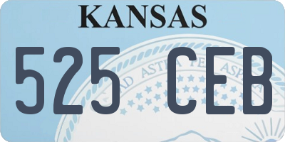 KS license plate 525CEB