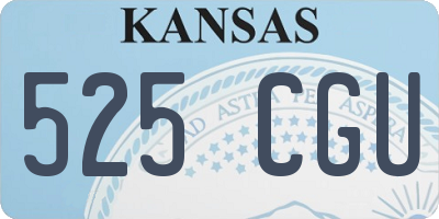 KS license plate 525CGU