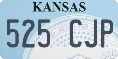 KS license plate 525CJP