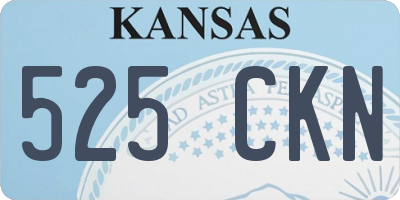KS license plate 525CKN