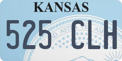 KS license plate 525CLH