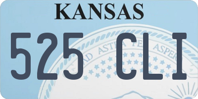 KS license plate 525CLI