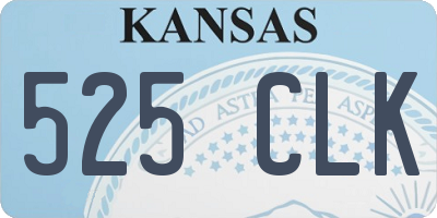KS license plate 525CLK