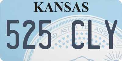 KS license plate 525CLY