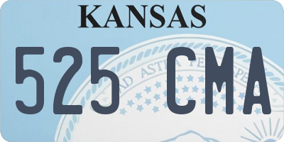 KS license plate 525CMA